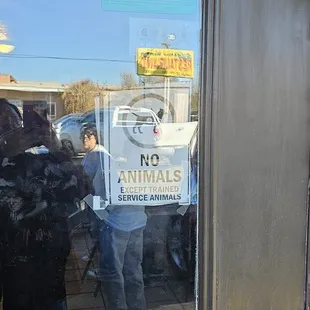 Service animals are always allowed by law.