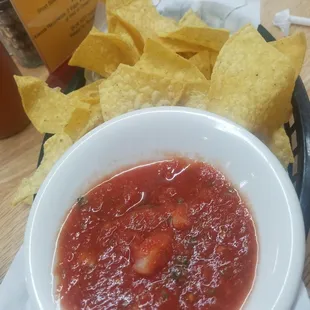Chips and Salsa. The salsa is very good!