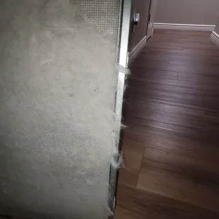 Filthy filter left this way by Riteway's maintenance guy.