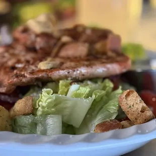 Colors cilantro salad with chicken