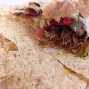 Rib Rito with veggies