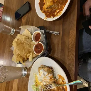 Chimichanga and a burrito