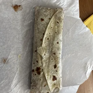 Bean and Rice Burrito