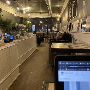 the interior of a coffee shop