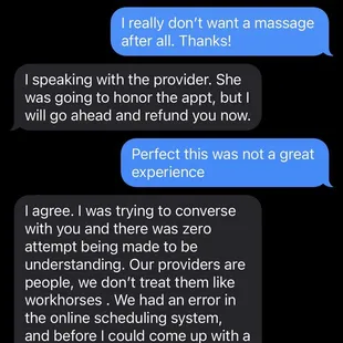 After 3 ph calls w/ no answer and several (not 1 min)