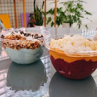 Magic Bowl (Left), Acai Bowl (Right)