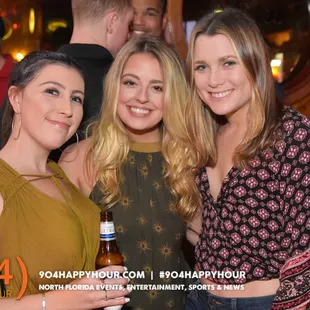 three women at a party