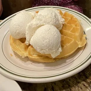 Waffles and Ice Cream!