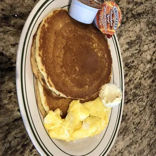 #1 on the breakfast special, 2 eggs &amp; 2 pancakes