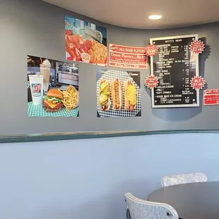 a table and chairs