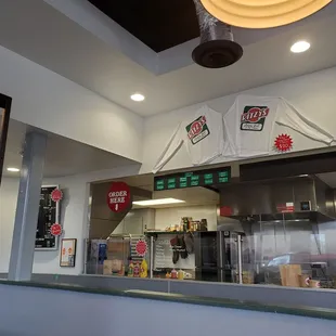 the inside of a restaurant