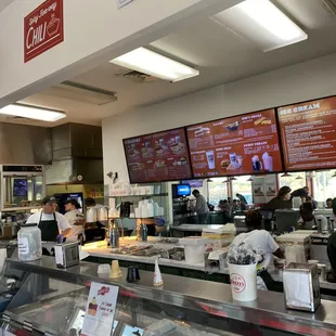 the inside of a restaurant