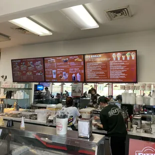 the inside of a restaurant