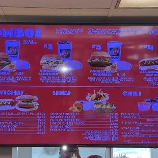 Menu board 1