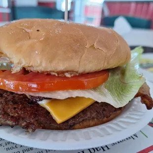 Single Ritzy's Burger w bacon and Jack Up Sauce! Dude, I'm eating. Leave me alone.
