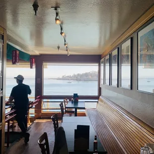 Nice view inside. Dark.