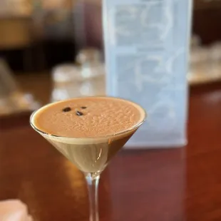 Delicious espresso martini.  Great views.  Amazing service.