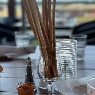 Sourdough Sticks and humus