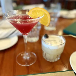 Pomegranate Martin and Whiskey Sour