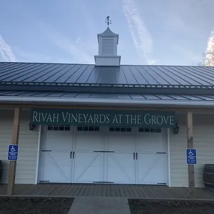 the entrance to the winery