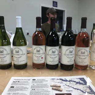 a selection of wines