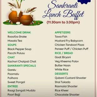 SANKRANTHI SPECIAL BUFFET