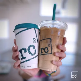 two cups of iced coffee