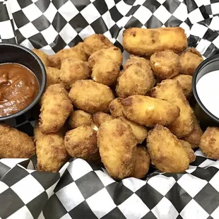 Try the delicious Cheese Curds for an appetizer!!