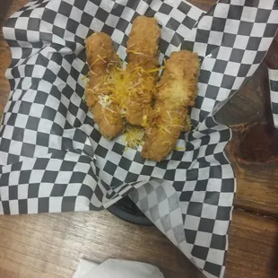 Fried tamales, looks good taste bad