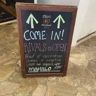 Follow the signs to find the open door.