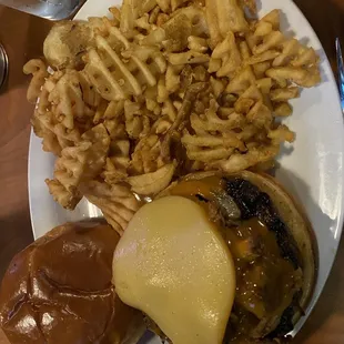 Backyard BBQ Burger with smoked Gouda. Very good!