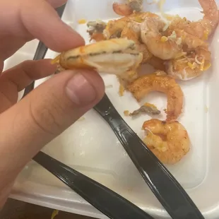 They don't clean out there shrimp at all this was with all my shrimp