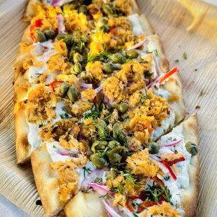 Smoked Salmon Flatbread. River &amp; Fort. St. Augustine, FL