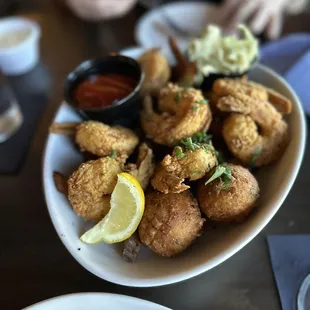 Fried Shrimp Platter. Per my mom, it was the best she&apos;s had. The shrimp were huge, she said everything tasted wonderful.