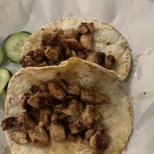 plain chicken Soft Tacos