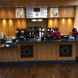 a view of the counter area
