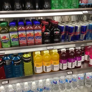 a variety of beverages