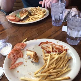 Battleship burger   Chicken Tender Melt