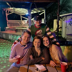 Stage in background! My family in front!