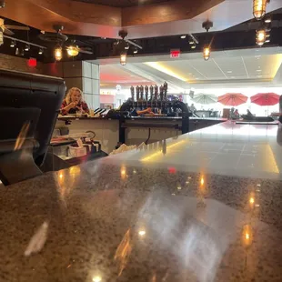 Bar view, Local brews on tap