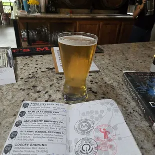 River City Hot Blonde Ale and a stamp for my Brewery Passport
