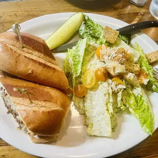 French Dip with Caesar salad