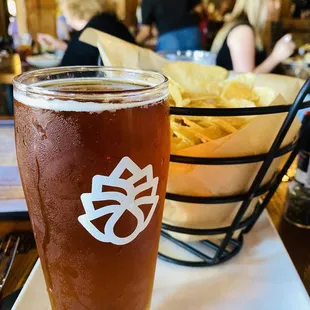 Beer and chips