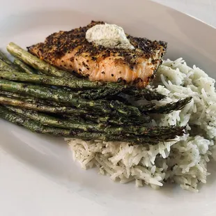grilled salmon and asparagus
