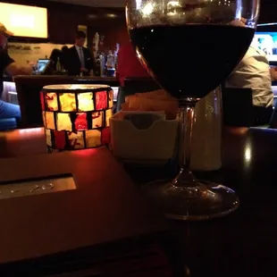 Pretty nice hotel bar, nice wine selection and good food.
