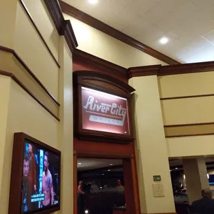 the entrance to the restaurant