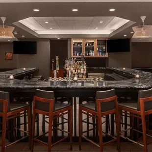 the bar and seating area