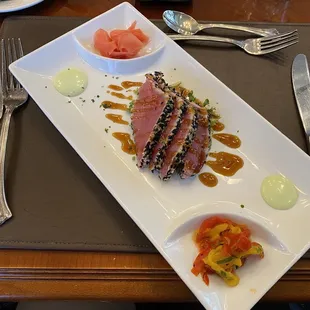 a plate of food on a table
