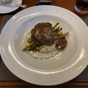 a plate of food on a table