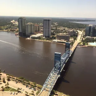a view of a bridge over a river